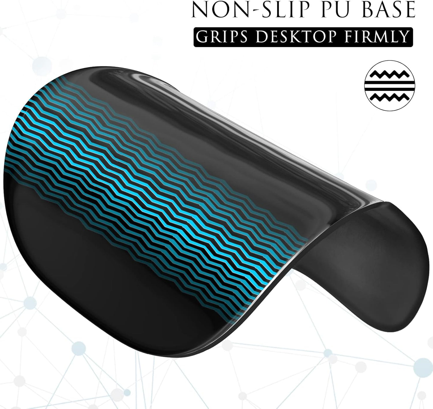 MROCO Ergonomic Mouse Pad with Gel Wrist Rest, Smooth Wrist Support Surface, Non-Slip PU Base for Pain Relief, Comfortable Mousepad for Computer, Laptop, Office & Home, 9.4 x 8.1 in, Black