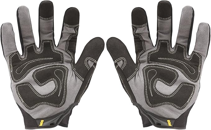 Ironclad General Utility Work Gloves GUG, All-Purpose, Performance Fit, Durable, Machine Washable (1 Pair) Black