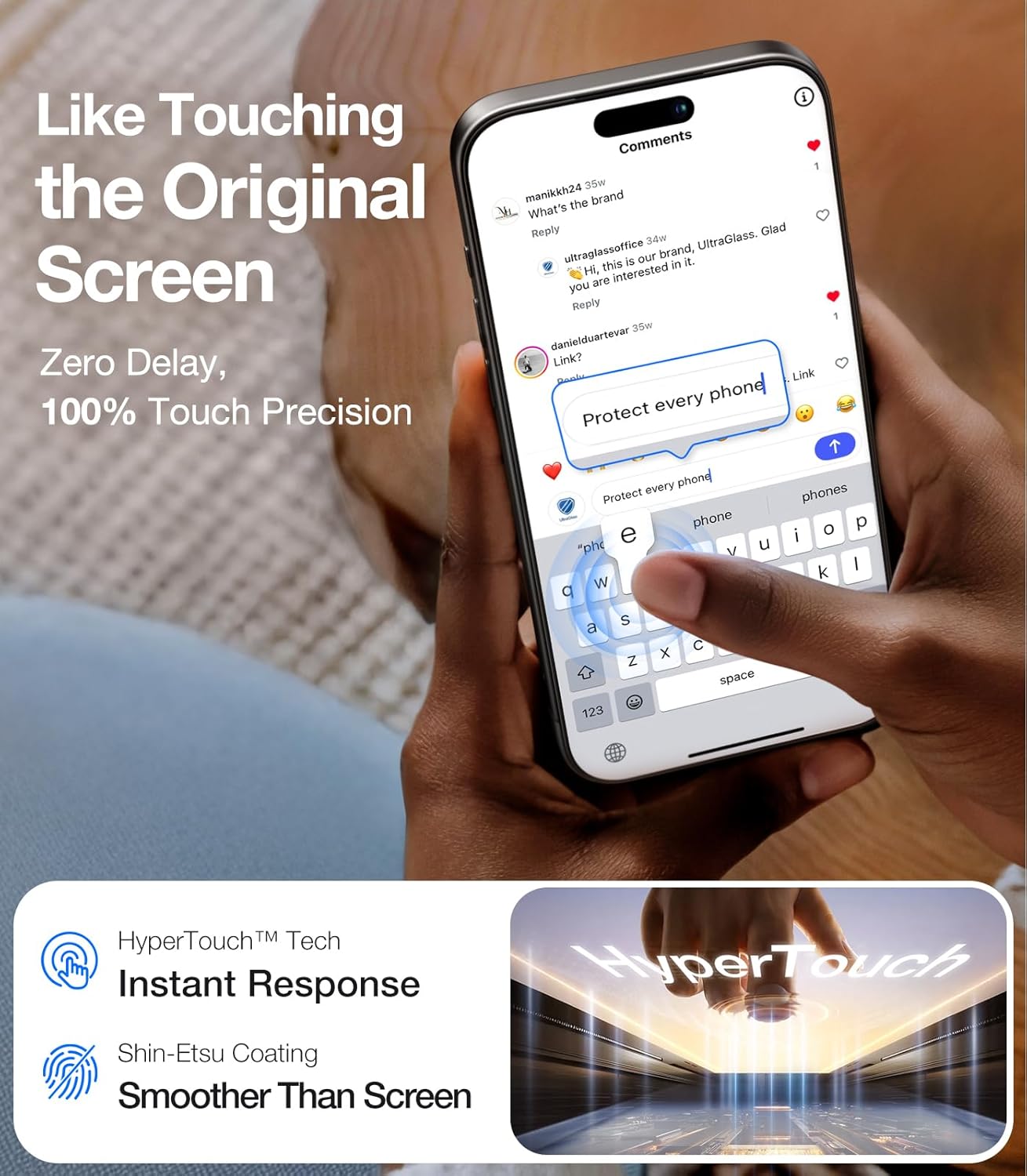 UltraGlass UNBREAK TOP 9H+ Glass for iPhone 16 Pro Max Screen Protector [NO.1 Military Grade Shatterproof] Screen Protector 16 ProMax Tempered Glass [Longest Durable] Full Edge Coverage, 2 Pack