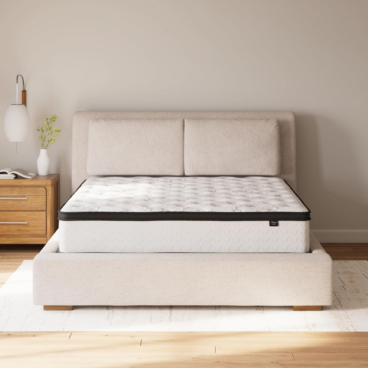 Signature Design by Ashley Chime Hybrid Queen 12" Mattress with Gel Memory Foam, Medium Firm, Pressure Relief, Fiberglass Free Mattress in a Box