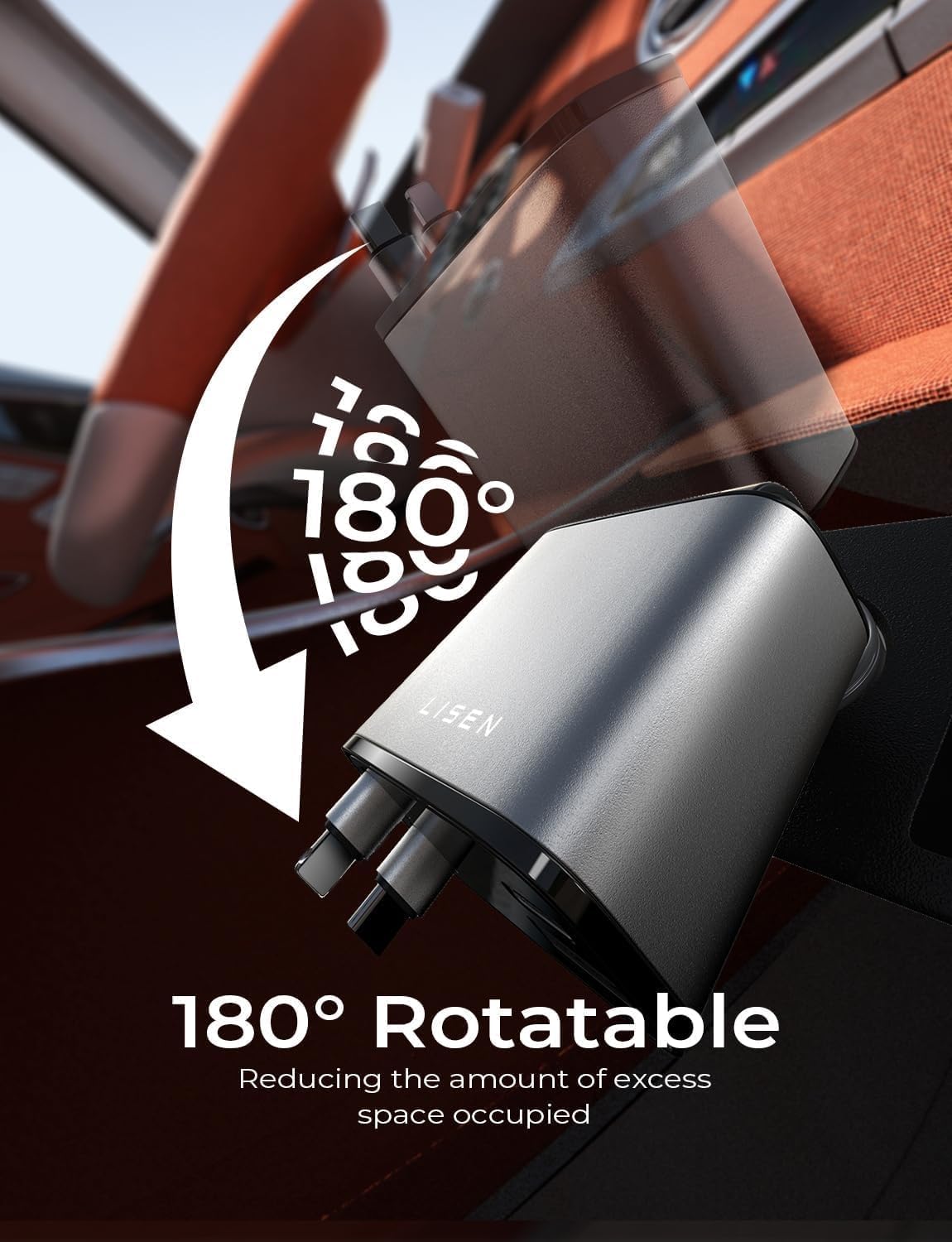 LISEN Retractable Car Charger, 69W USB C Car Accessories Adapter for iPhone 16 USB C Charger Fast Charging, Fathers Day for Gifts, Travel Essentials Gifts for Women Men, for iPhone 16 15 14 13 12
