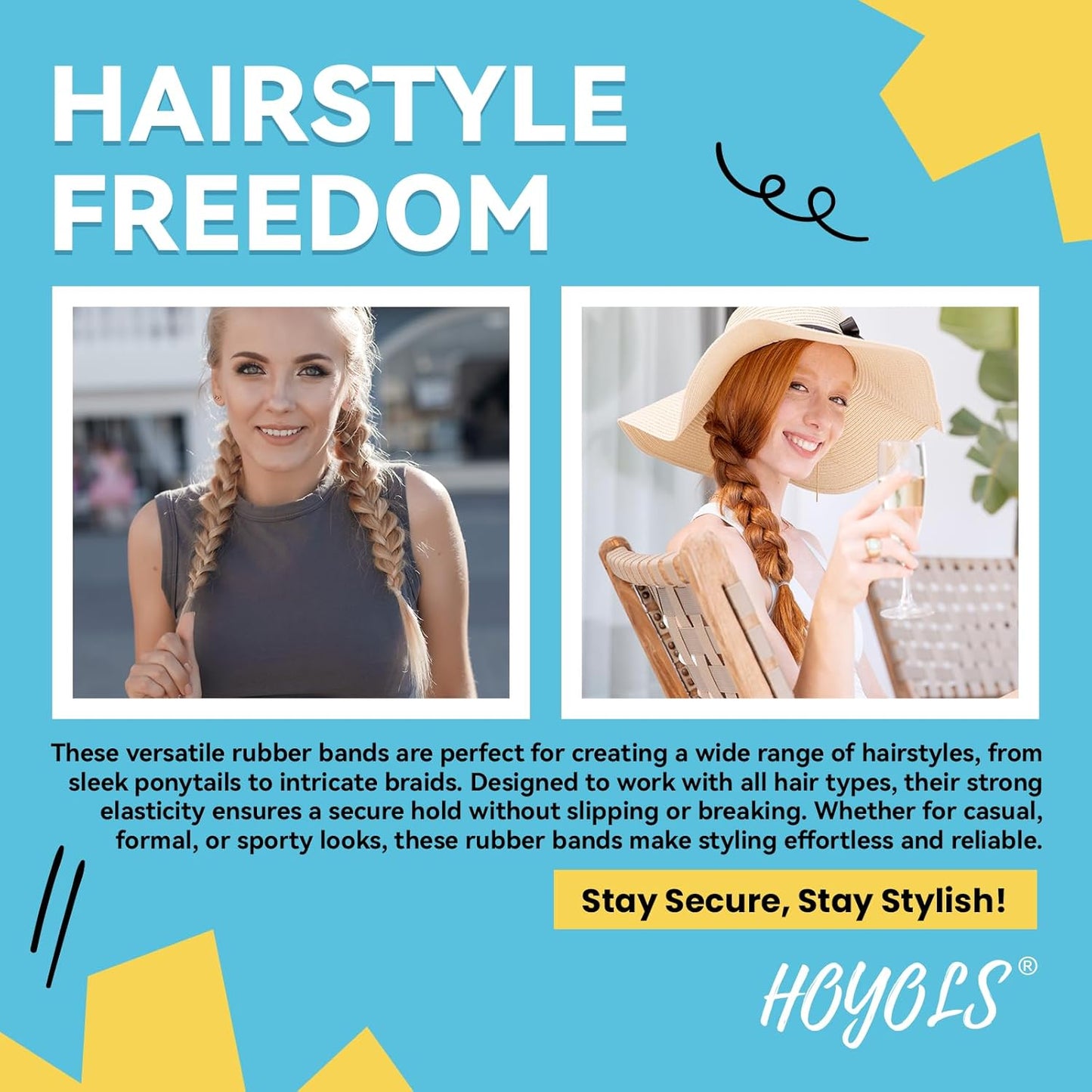 HOYOLS Clear Elastic Hair Rubber Bands, 1500pcs Mini Small Clear Ponytail Elastics Holders for Blond Kids Girls Hair No Crease Damage No Hurt 1 Inch TPU