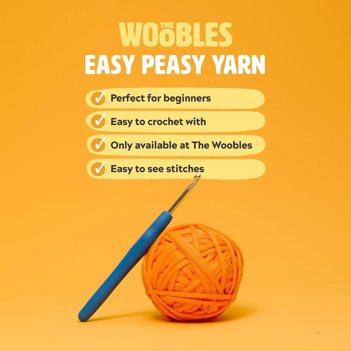 The Woobles Crochet Kit for Beginners - Easy Arts and Crafts Knitting & Crochet Animals Kit As Seen On Shark Tank - Fred The Dinosaur