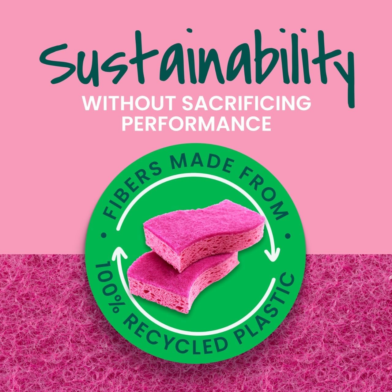 Scotch-Brite Gentle Clean Delicate Scrub Sponges, For Washing Dishes and Cleaning Kitchen, 3 Scrub Sponges