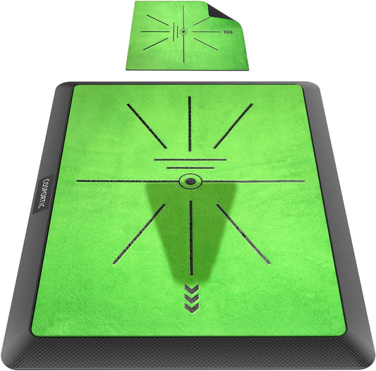 Golf Hitting Mat, Golf Training Mat for Swing Path Feedback Detection Batting,Extra Replaceable Golf Practice Mat 16"x12", Golf Gifts for Men Women for Home Indoor Outdoor
