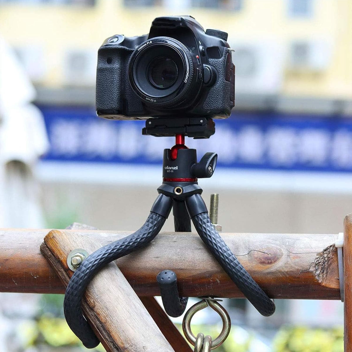 ULANZI Camera Tripod, Mini Flexible Stand w Hidden Phone Holder w Cold Shoe Mount, 1/4'' Screw f Magic Arm, Universal f iPhone 17 16 15 14 Pro Max XS Max X Samsung Canon Nikon Sony DJ Pocket 3 Cameras