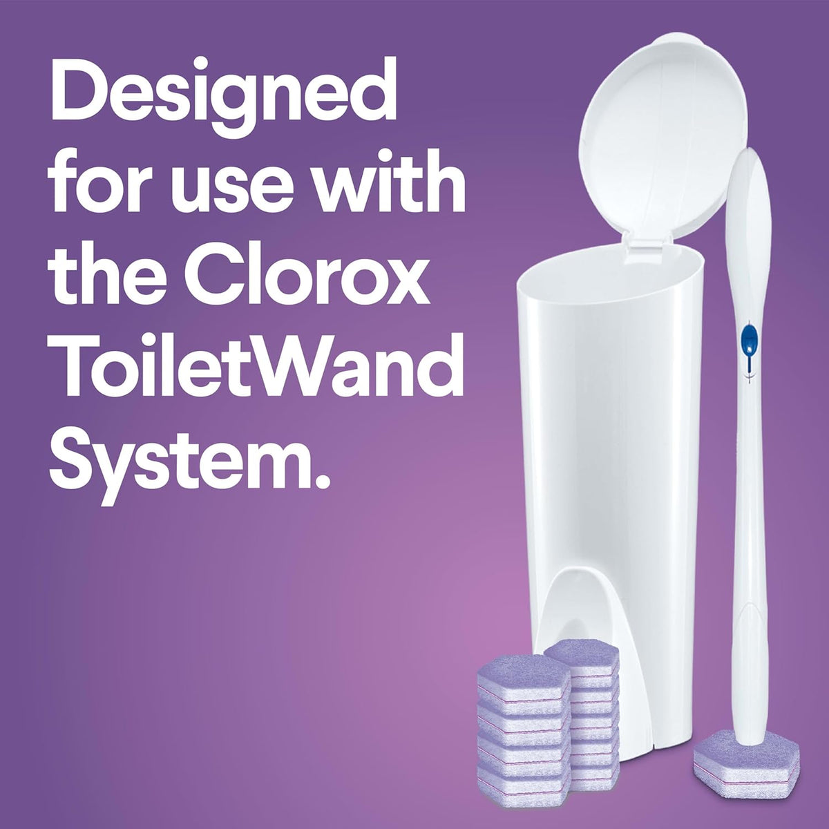 CLOROX Scentiva ToiletWand Refills, Lavender and Jasmine, Dorm Room Essentials, 10 Count