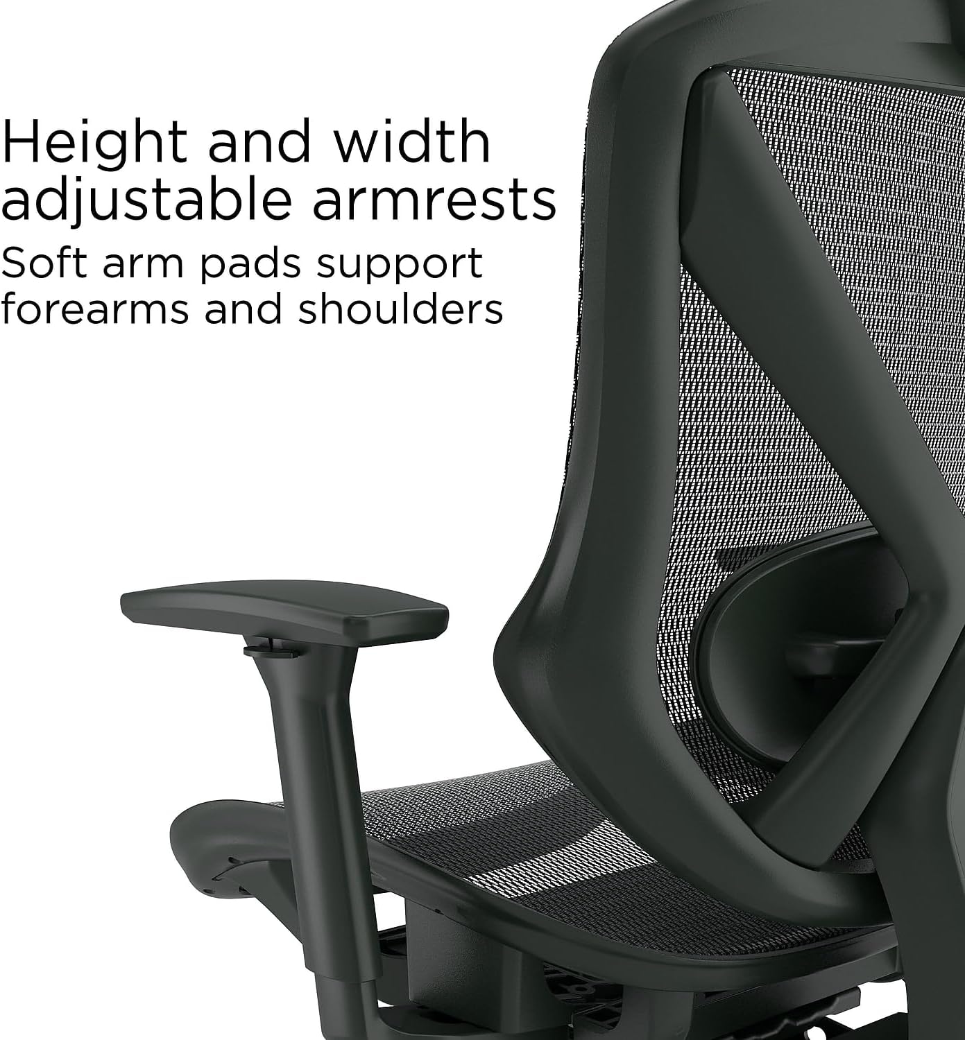 Staples Dexley Ergonomic Mesh Office Chair - Adjustable Height, Swivel Tilt, Lumbar Support, Black