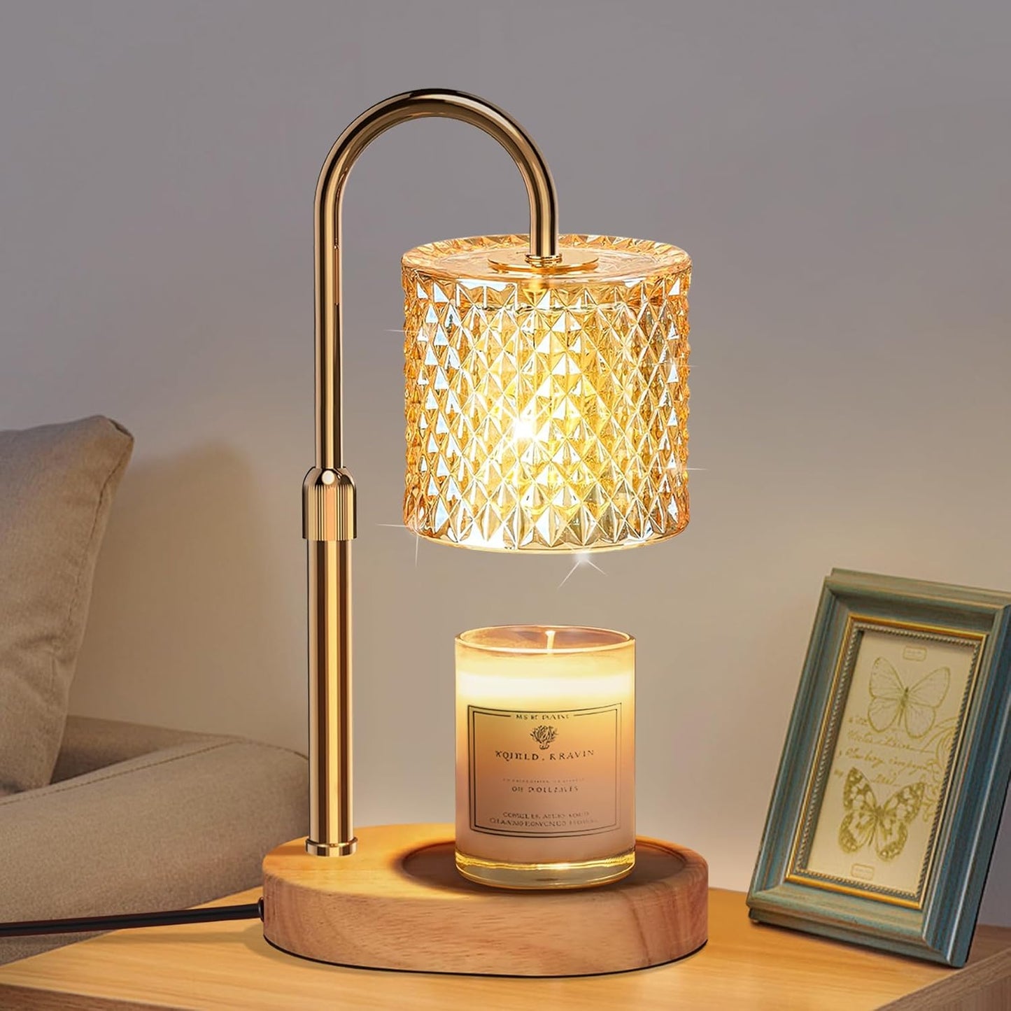 Candle Warmer Lamp with Timer Dimmer Adjustable Height for New Home Decor, Birthday Gifts for Women,Candle Warmer for Women Mom Mother's Day Gfit