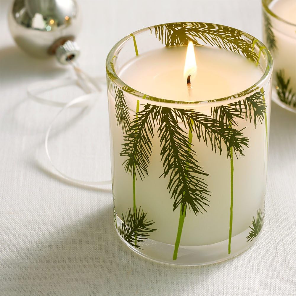Thymes Frasier Fir Pine Needle Candle – Holiday Candles for Home Scented with Notes of Crisp Siberian Fir, Cedarwood & Sandalwood – Decor – Gifts for Women & Men (6.5 oz)