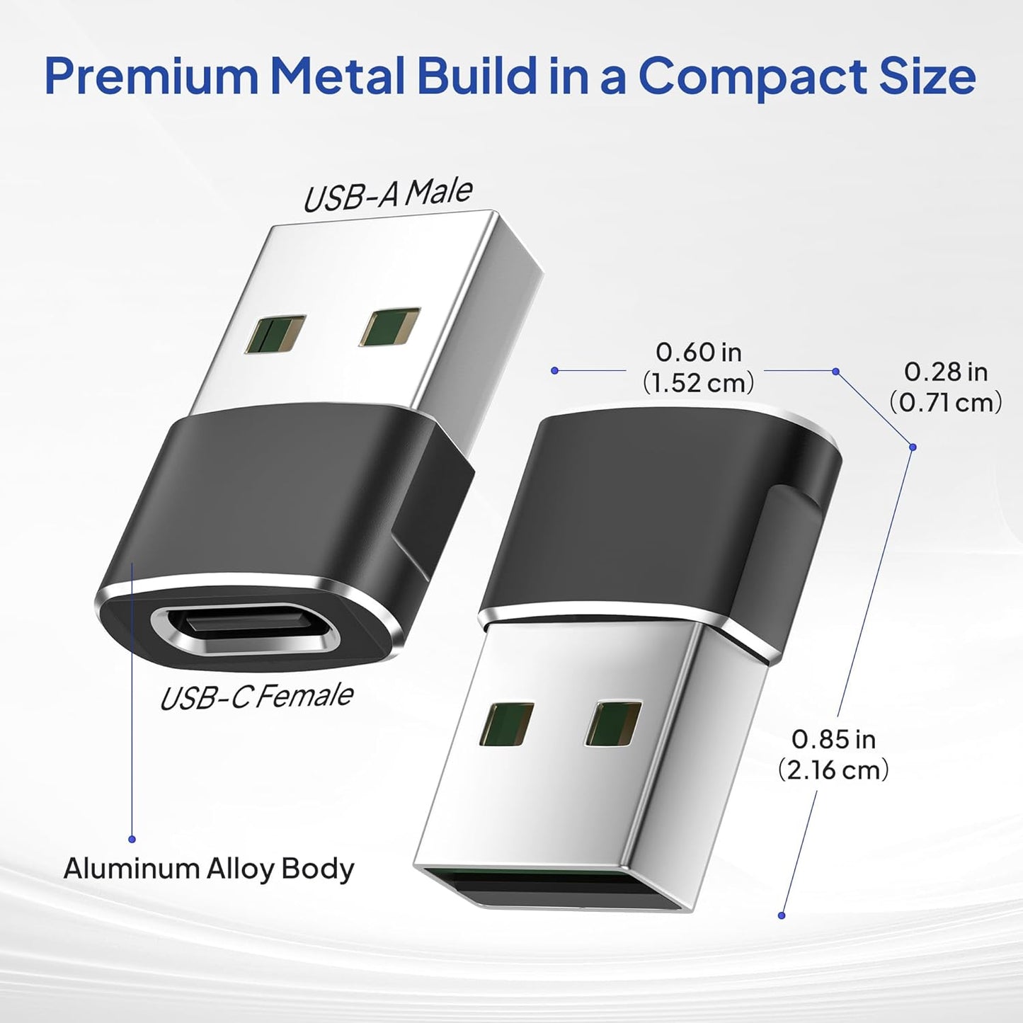 Elebase USB to USB C Adapter for iPhone 17 4Pack,USBC Female to A Male Car Charger Adapter,Type C Converter Apple 16 Pro Max 15 14 Plus,iWatch Watch 11 10 Se Ultra 3,iPad Air,Samsung Galaxy S25,Black