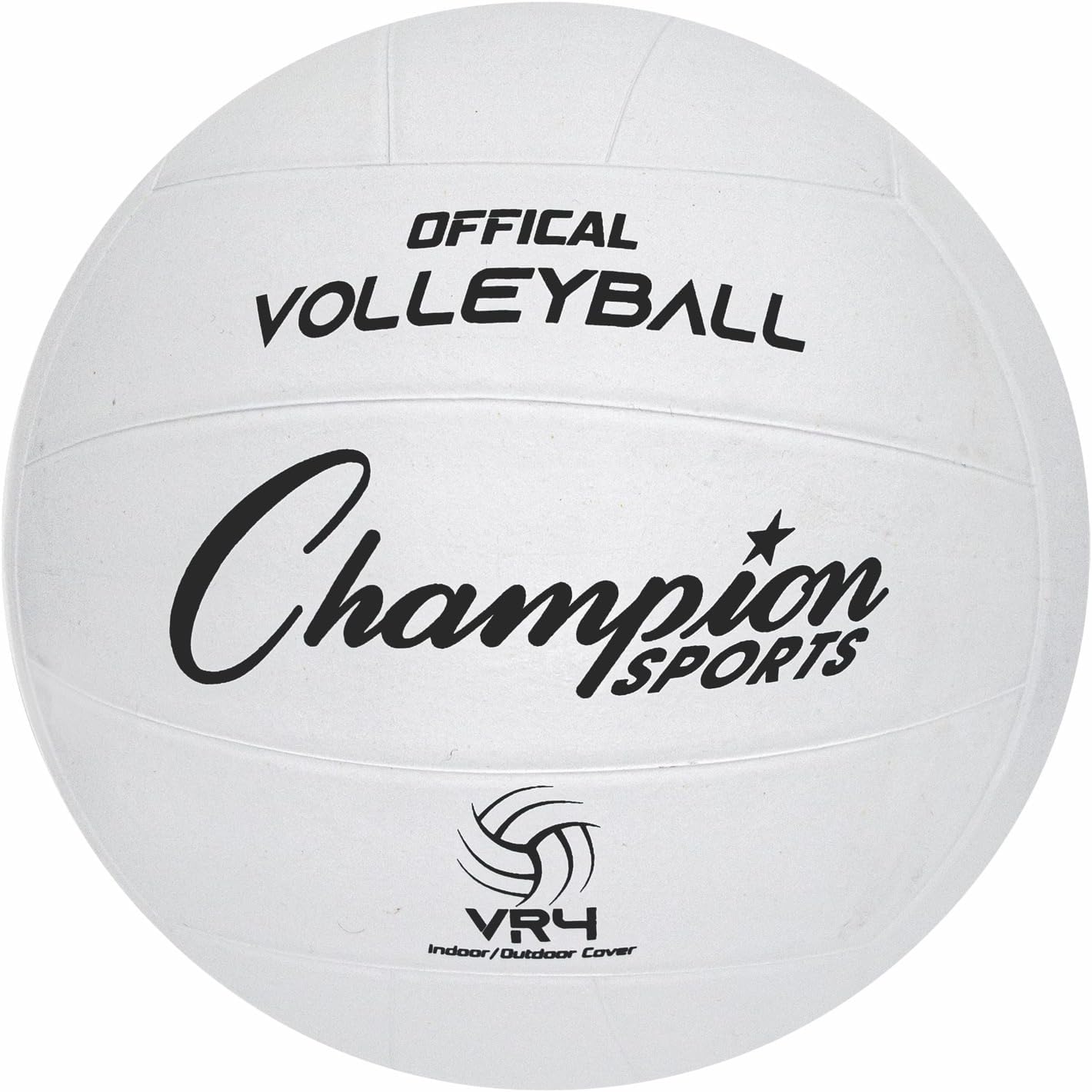Champion Sports® Rubber Volleyballs – Official Size, Durable for Indoor & Outdoor Use, Premium Equipment for Beginners and Competitive Play, White & Assorted & Colors Available
