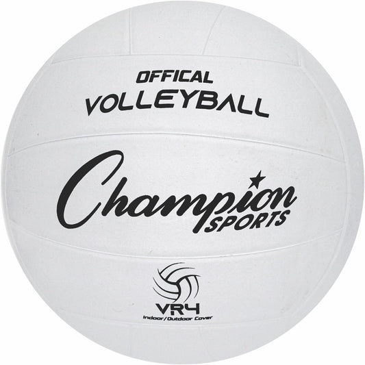 Champion Sports® Rubber Volleyballs – Official Size, Durable for Indoor & Outdoor Use, Premium Equipment for Beginners and Competitive Play, White & Assorted & Colors Available