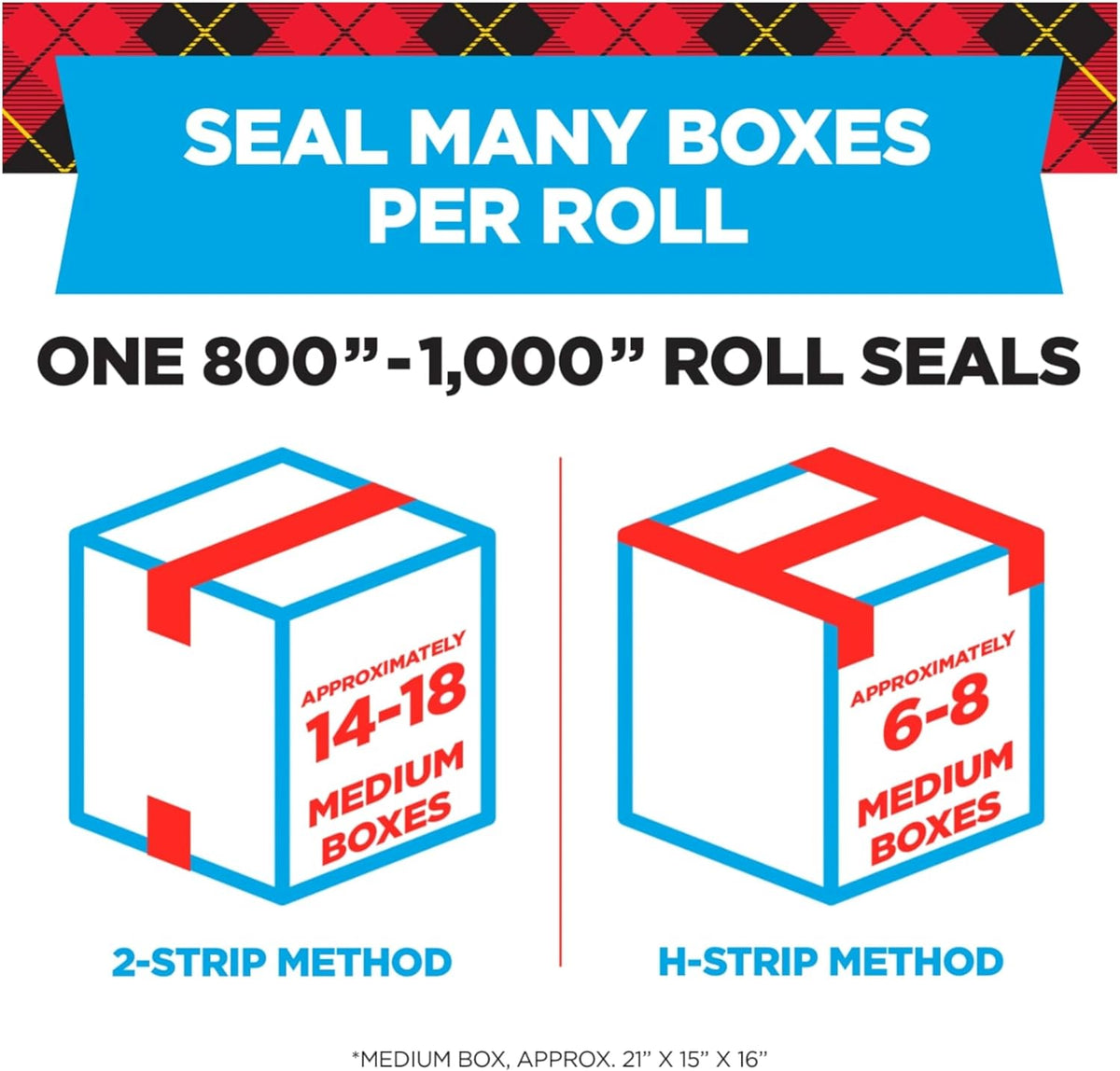 Scotch Heavy Duty Shipping Packing Tape, Clear, Holiday Shipping Supplies, 1.88 in. x 27.7 yd., 1 Tape Roll with Dispenser
