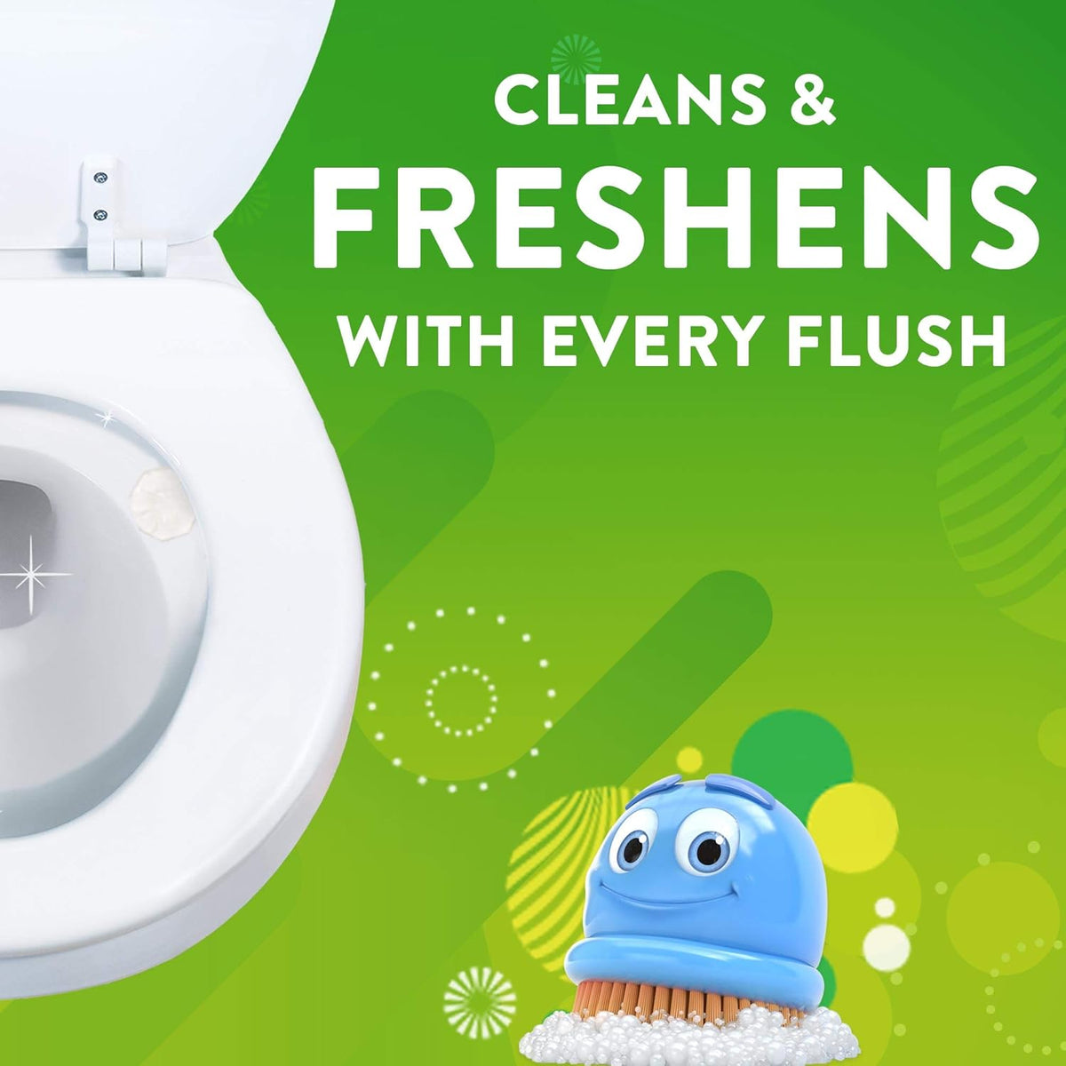 Scrubbing Bubbles Fresh Gel Toilet Bowl Cleaning Stamps, Helps Keep Toilet Clean and Helps Prevent Limescale & Rings, Lavender Scent, 1 Dispenser with 6 Fresh Gel Stamps