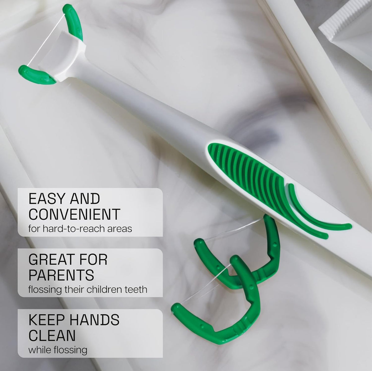 REACH Ultraclean Access Flosser Refill Heads, Mint, Plaque Remover for Teeth, Shred Resistant, for Hard to Reach Areas, Oral Care, PFAS Free, for Adults & Kids, 1 Pack, 28 Count