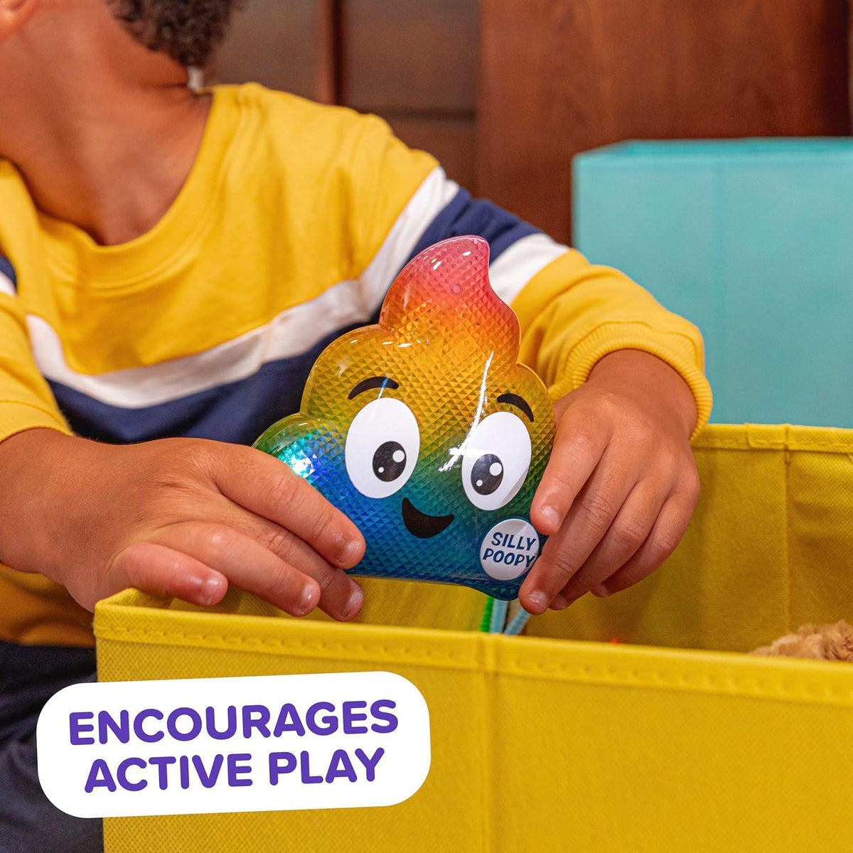 Silly Poopy's Hide & Seek by Relatable, The Talking, Singing, Rainbow Hide & Seek Toy, Fun Learning Toys for Toddlers, Interactive Toddler Toys, Hide and Seek Games, Includes 1 Toy & 2 AA Batteries