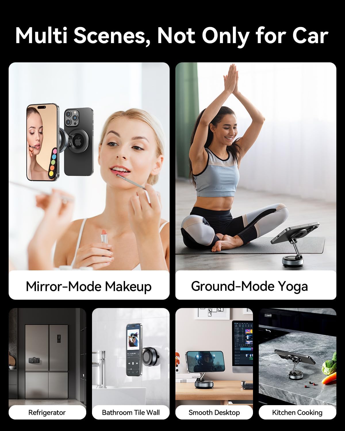 MRGLAS 2026 Upgraded Phone Holders for Your Car, Magsafe Car Mount Ultra Magnetic, 360° Adjustable Vacuum Suction Car Phone Mount, Car Truck Accessories for Men Women for iPhone 17 Pro Max Car Dash