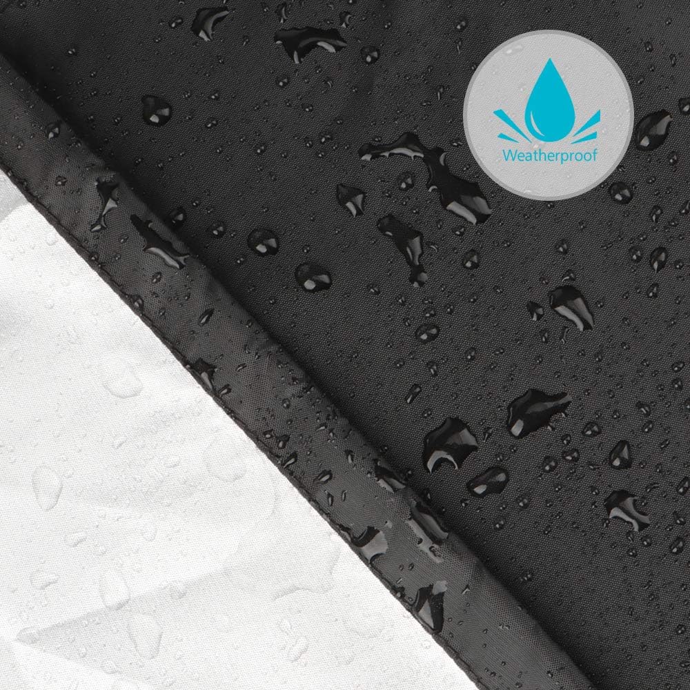 i COVER Grill Cover, 58 inch BBQ Grill Cover for Outdoor Grill, Anti-UV & Fade Resistant Gas Grill Cover, Waterproof Barbecue Grill Covers for Weber, Char-Broil, Nexgrill and More, Black