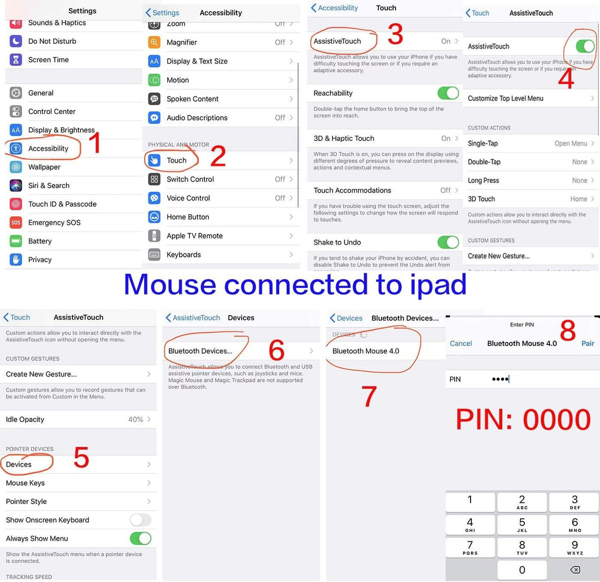 Bluetooth Wireless Mouse for Laptop mac MacBook ipad MacBook air MacBook pro pc Desktop Computer Windows Chromebook Notebook (Silver)