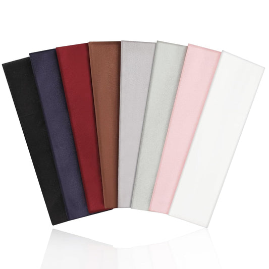 8 Pack Sport Headbands for Women, Elastic Soft Fabric Non-Slip Hair Bands Hair Warp for Daily Workout Yoga Running Sports