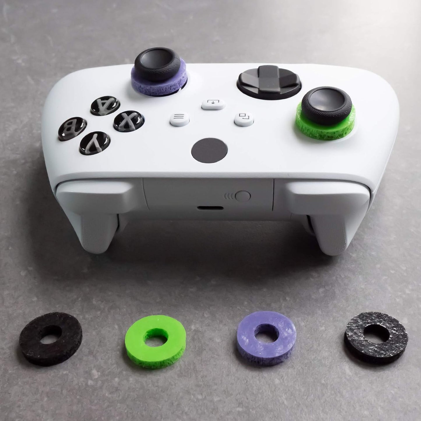 KontrolFreek Precision Rings | Aim Assist Motion Control for PlayStation 4 (PS4), PS5, Xbox One, XBX, Switch Pro & Scuf Controller (Black/Purple/Green)