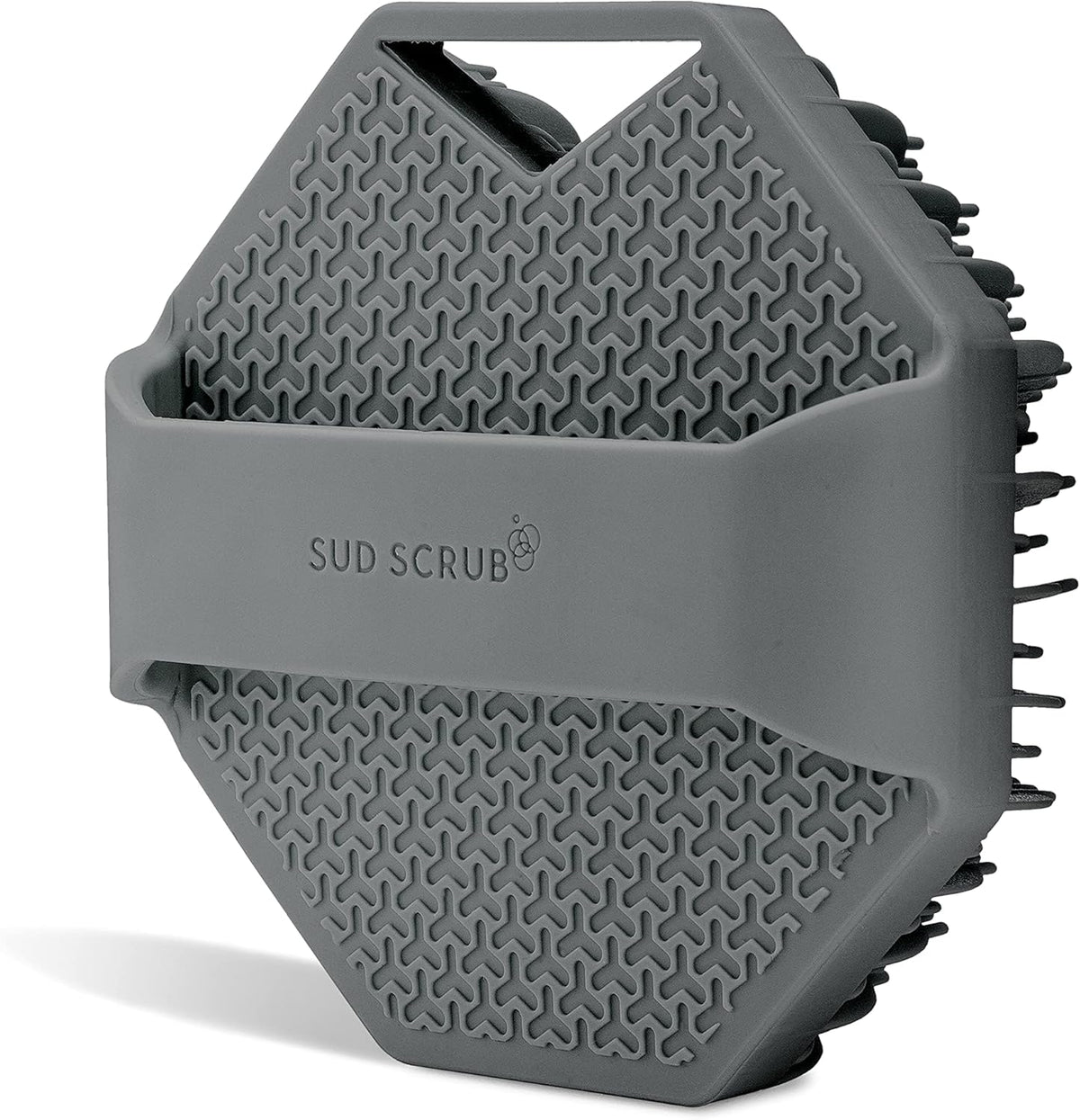 Sud Scrub Antimicrobial Silicone Body Scrubber, Exfoliating Body Scrubber for Sensitive Skin, Eco Friendly Shower Scrubber for Body, Silicone Body Brush for Showering, Charcoal