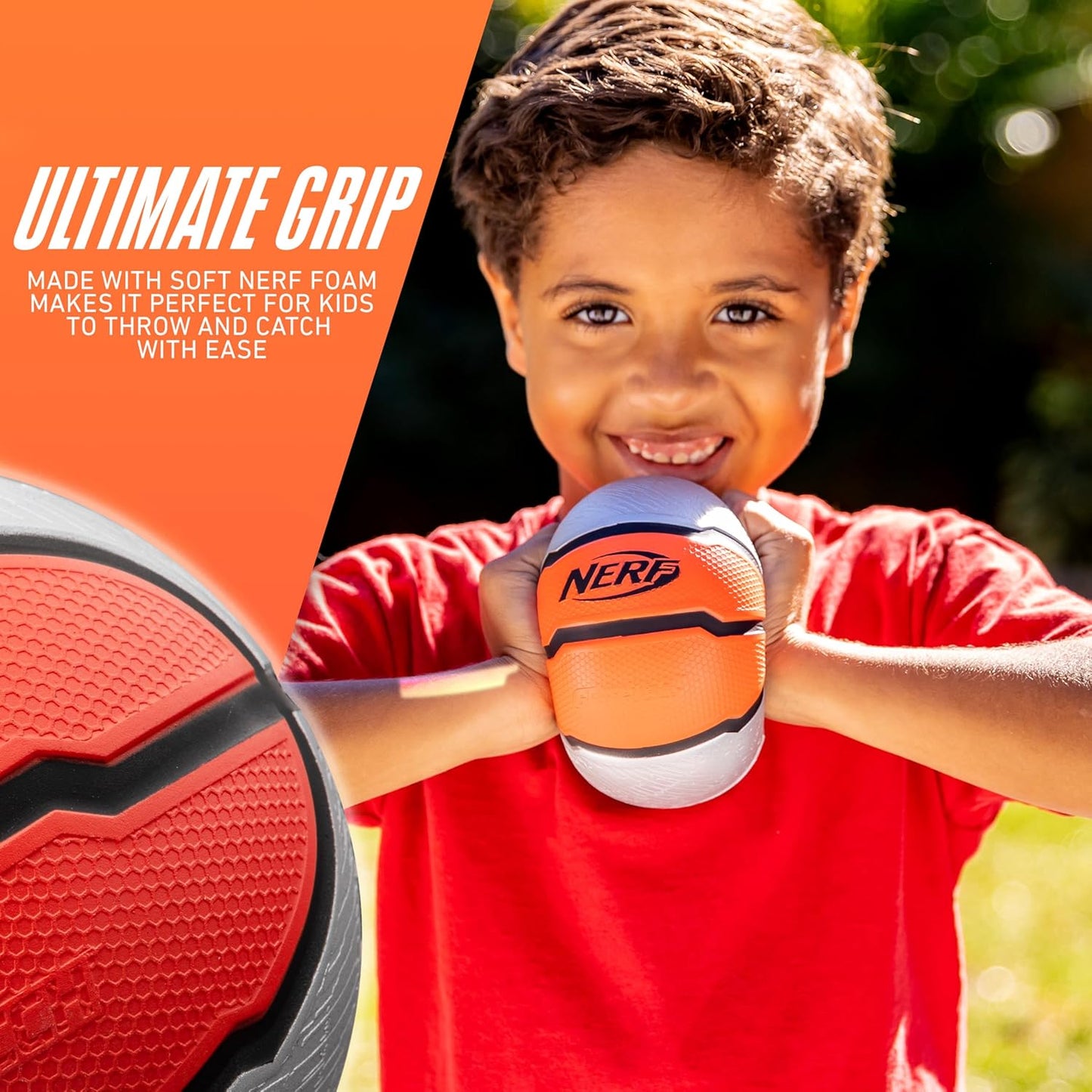 Nerf Mini Foam Sports Ball Set - Foam Football, Soccer Ball + Basketball Soft Sports Toy for Kids
