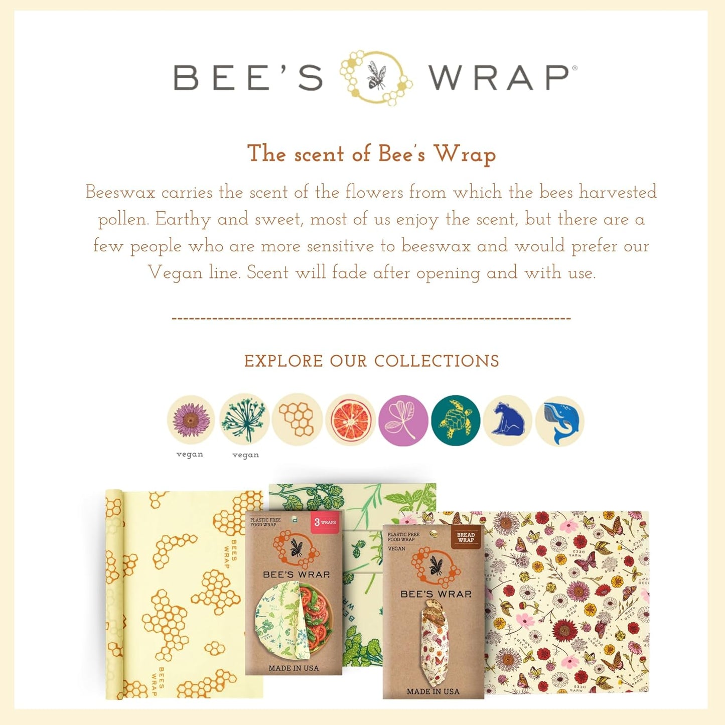 Bee's Wrap Beeswax Wraps for Food - Bread Wrap - Made in USA Reusable Bread Storage Bags - Organic & Eco-Friendly Alternative to Aluminum Foil, Sourdough Bags & Plastic Wrap, Honeycomb