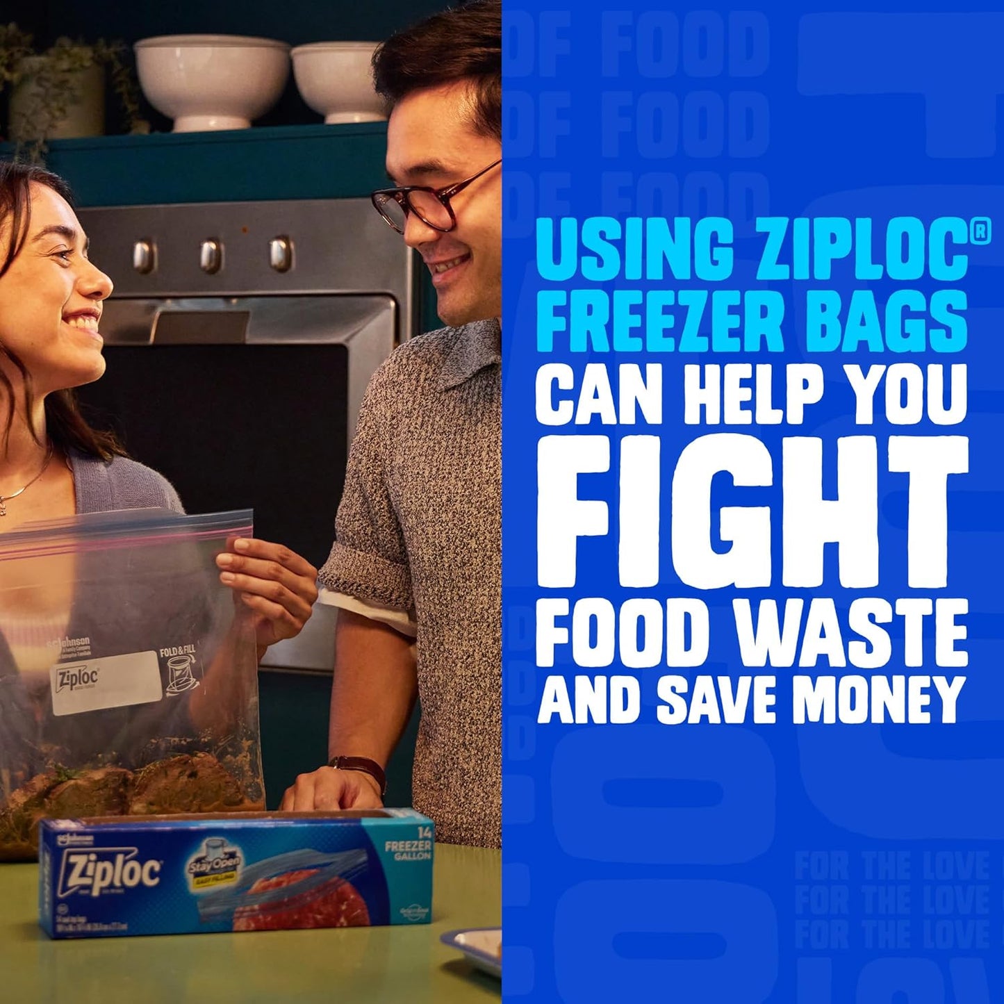 Ziploc Two Gallon Food Storage Freezer Bags, 30ct Total, Easy Open and Close, 10 Count, Pack of 3 (Packaging May Vary)