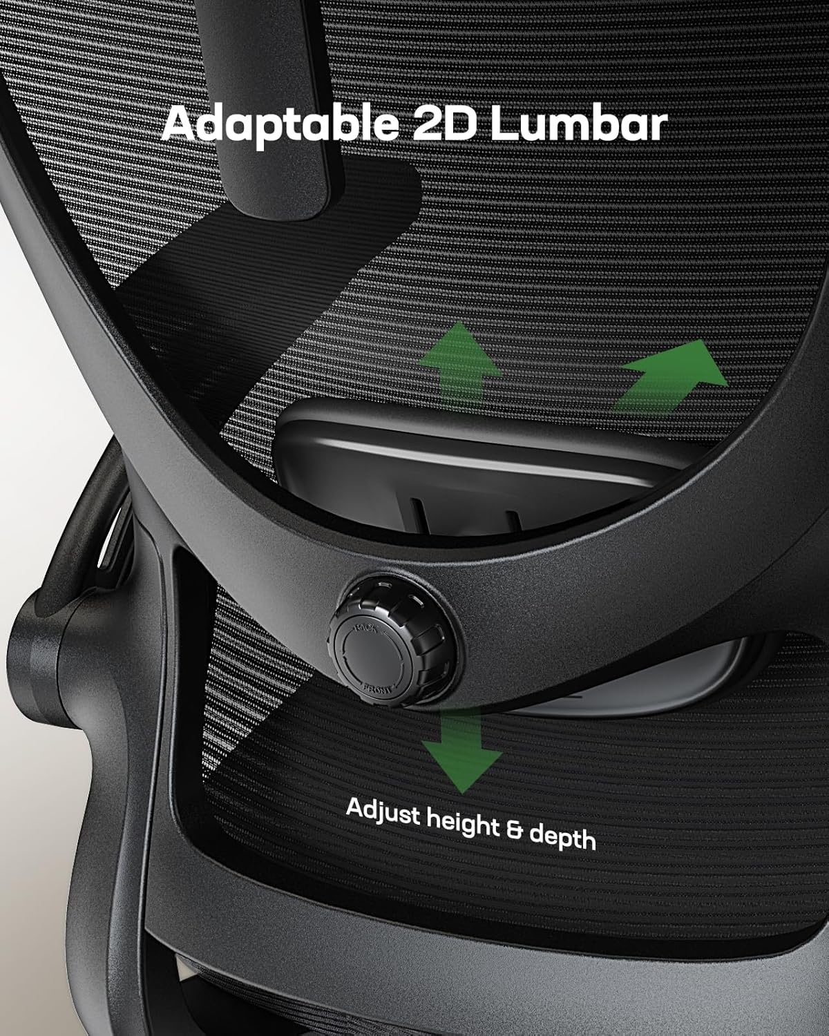 Marsail Ergonomic Office Chair: Office Desk Chair with High Back Mesh and Adjustable Lumbar Support Rolling Work Swivel Task Chairs with Wheel 3D Armrests and Headrest