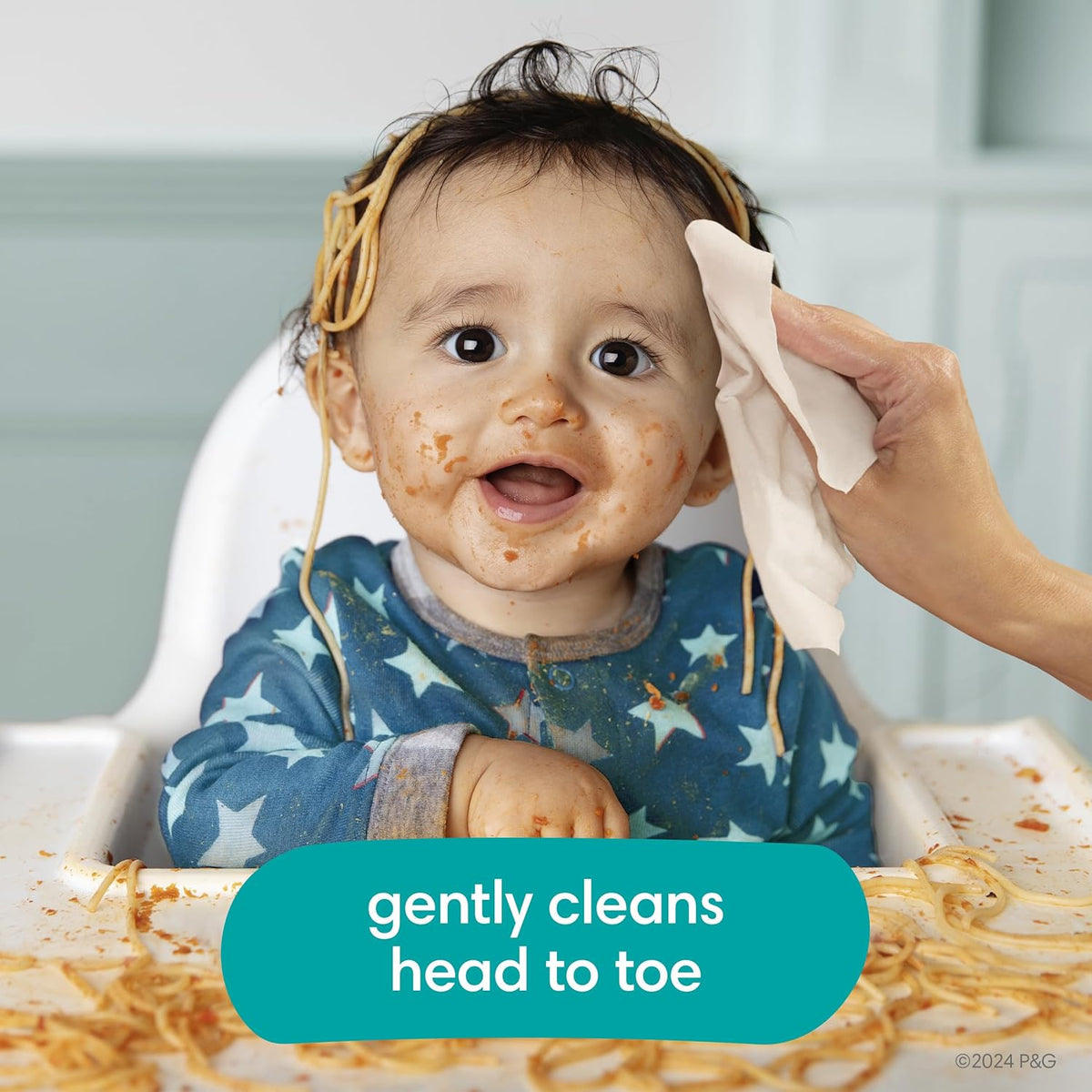 Pampers Baby Wipes, Complete Clean Baby Fresh Scented Wipe, Gently Cleans Head to Toe, 72 Total (1 Flip-Top Packs)