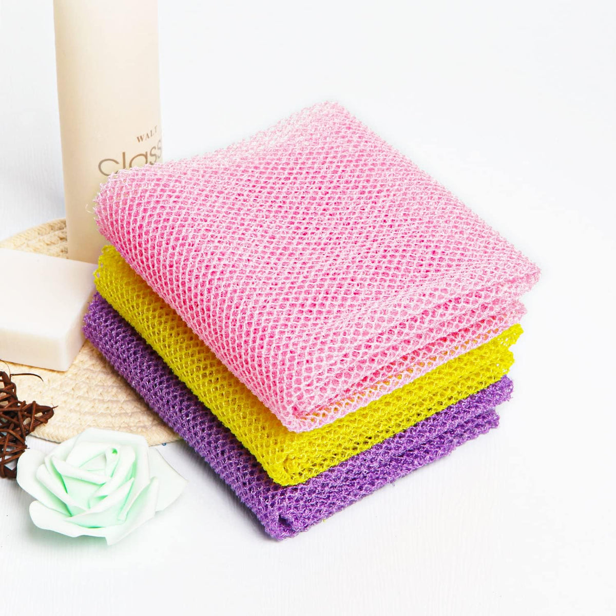 African Net Sponge African Exfoliating Net African Bath Sponge African Scrubbing Long Net Rag African Wash Net Shower Body Scrubber