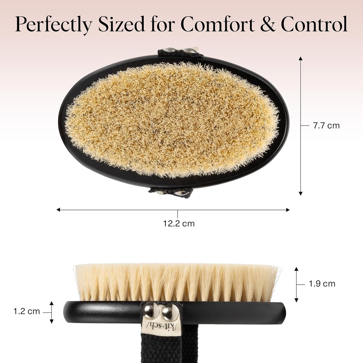 Kitsch Dry Brushing Body Brush for Lymphatic Drainage- Soft Bristles - Reduces Cellulites, Removes Dry Skin and Improves Blood Circulation, Body Exfoliator Scrubber for Glowing Skin, Sauna Accessories