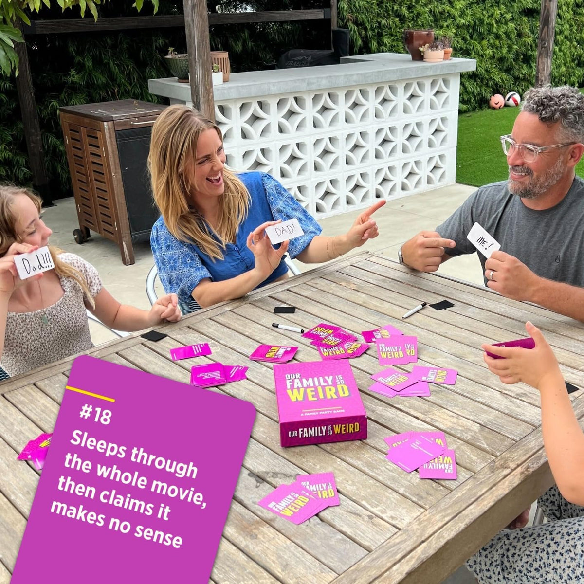 DSS Games Our Family is So Weird [A Family Card Game to Decide Who’s Most Likely to | Game Night Idea for Teens, Adults & Groups | Great for Reunions, Vacation, Road Trips]