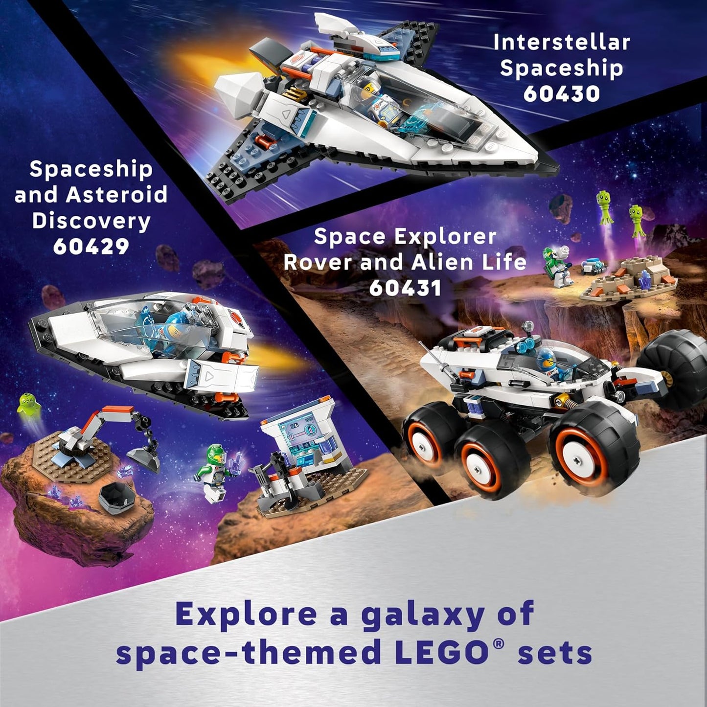 LEGO City Interstellar Spaceship Toy for Kids, Creative Play Space Building Set with Spacecraft Model, Drone, and Astronaut Figure, Building Toy for Boys, Girls and Kids Ages 6 and Up, 60430