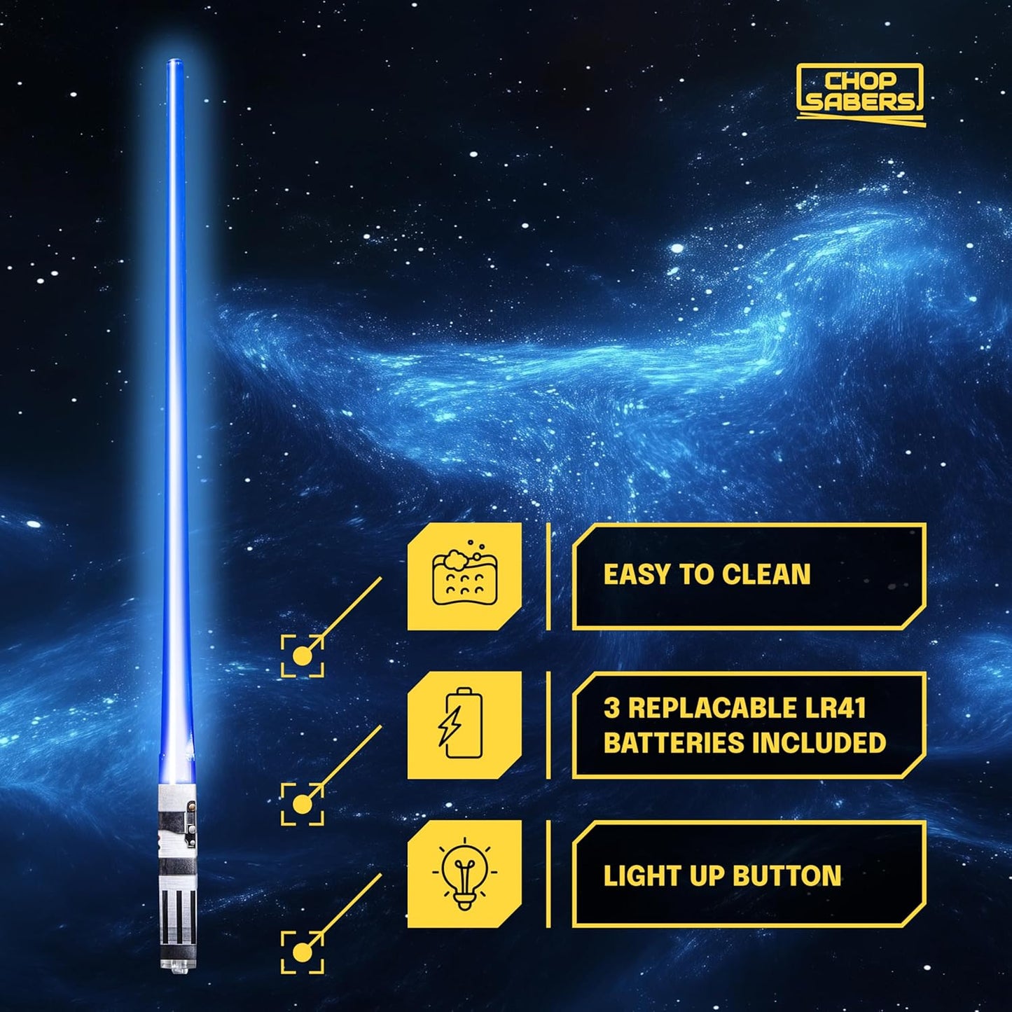 Lightsaber Led Light Up Chopsticks (1 Pair, Blue)