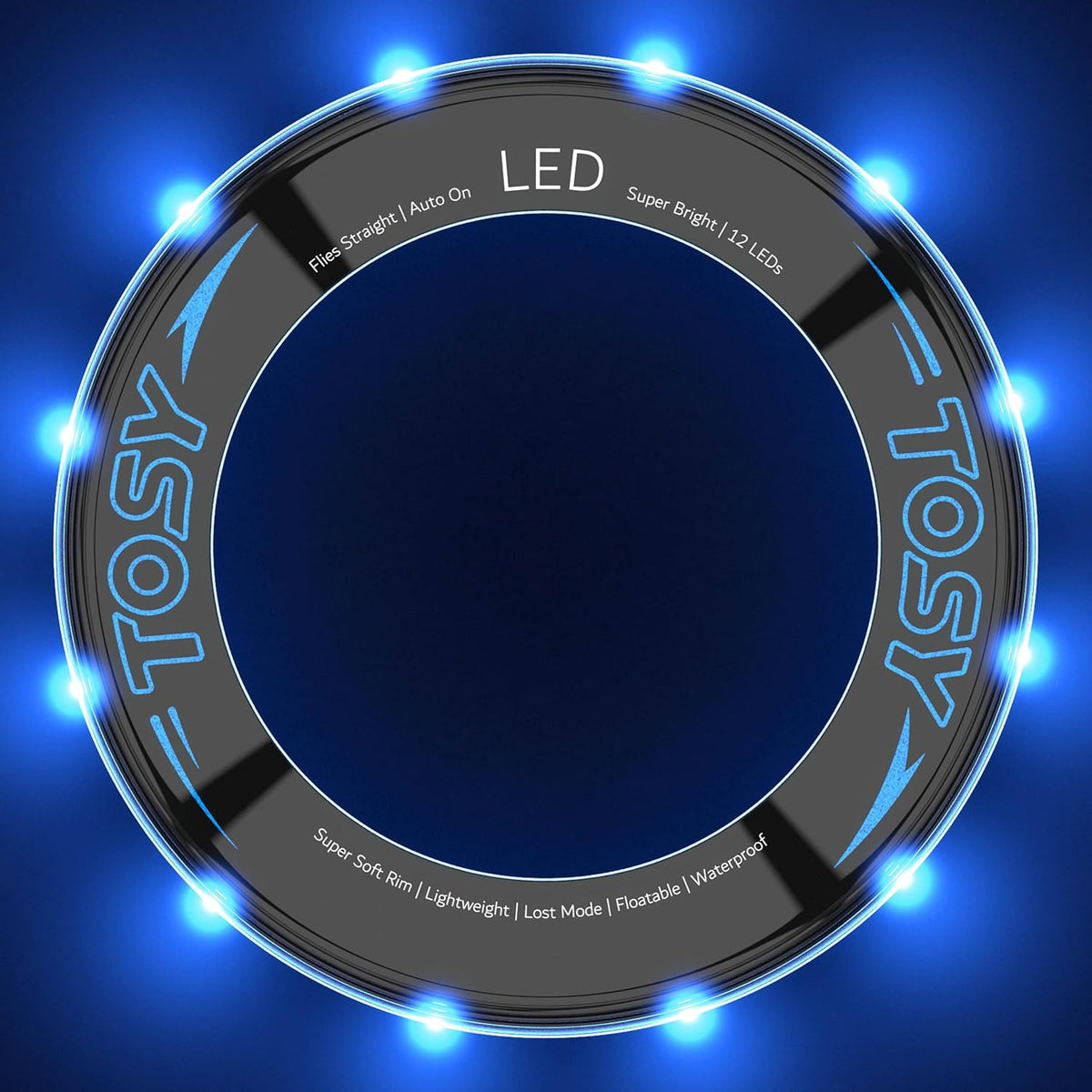 TOSY Flying Ring - 36 RGB Multicolor or 12 Monocolor LEDs, Super Bright, Lost Mode, Auto Light Up, Christmas Stocking Stuffers Gift for Kid/Teen/Boy/Girl, Safe, Waterproof, Pool/Beach/Camping Toy