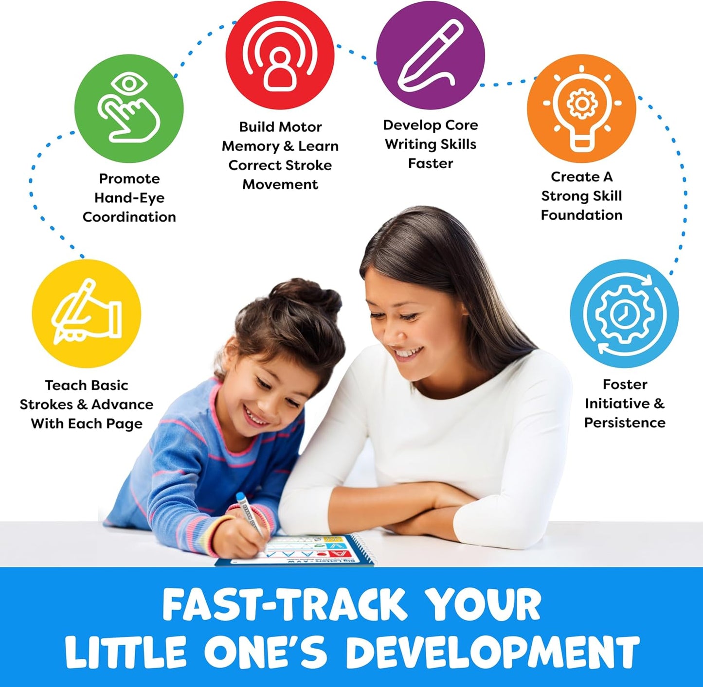 Preschool Learning Activities - Letter Tracing Books for Kids Ages 3-5 - Toddler Handwriting Practice - Learning Books for 4 Year Olds, Educational Learning Toys for 3 Year Old - Valentine Gifts Kids