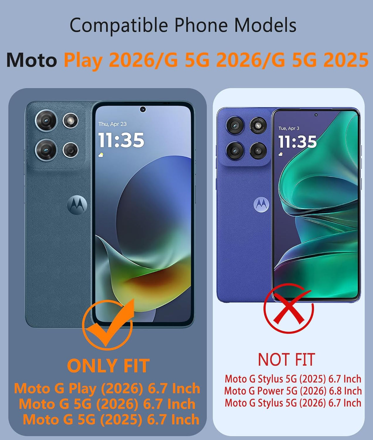 FNTCASE for Moto G 2026/2025 Case: Moto G Play 2026/Moto G Power 2025 Case Dual Layer Military Protective Heavy Duty Cell Phone Cover with Screen Protector Shockproof Rugged Non Slip Textured (Black)