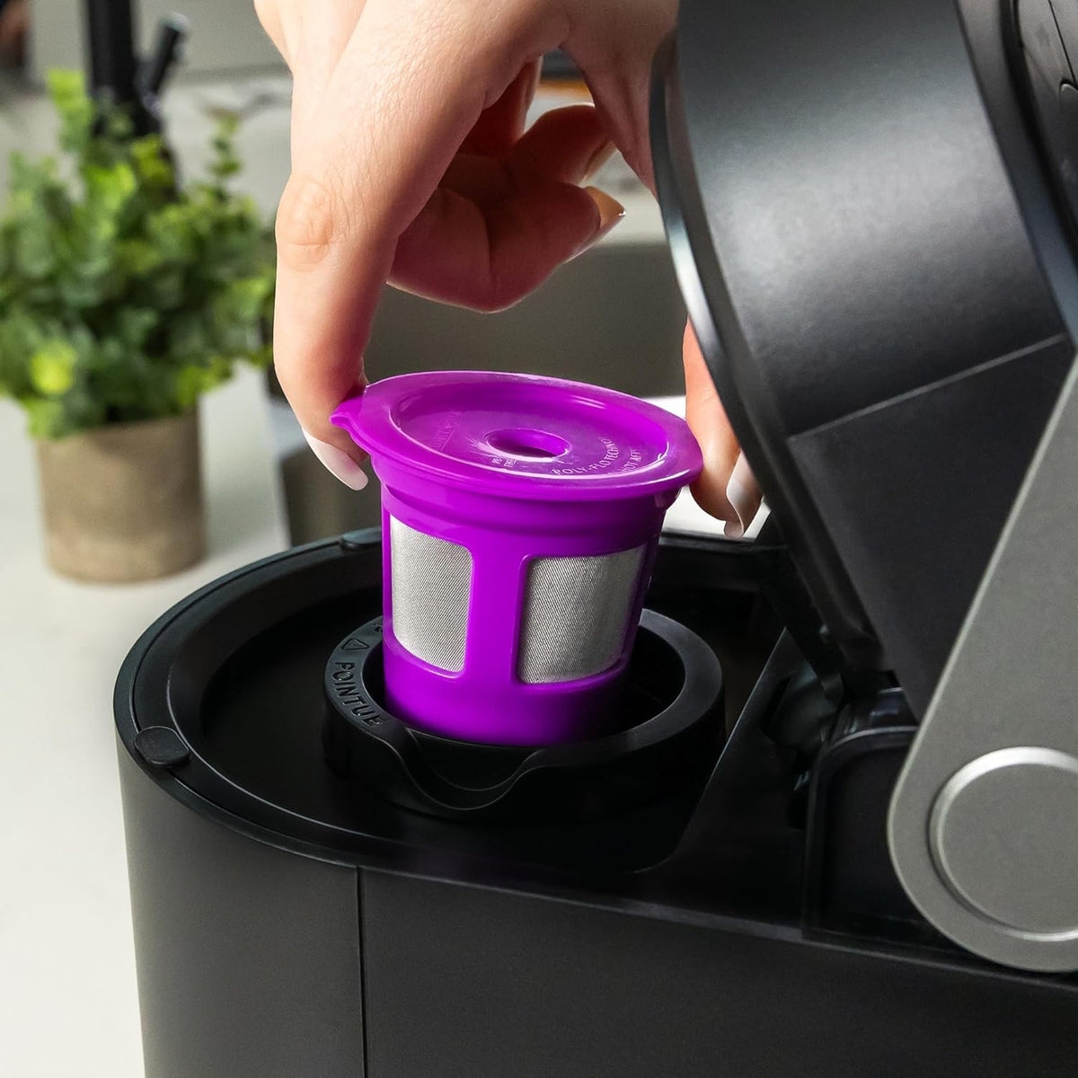 Perfect Pod 1-Stream Cafe Save Reusable K Cup Pod Coffee Filters - Refillable Coffee Pod Capsules with Built-In, Integrated Mesh Strainer for use with Keurig & Select Single Cup Coffee Makers, 4-Pack