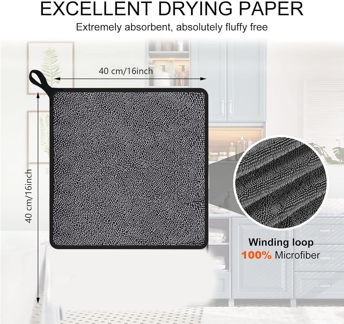 Shiny Bath Wipes Cleaning Cloths,3pcs Shiny Bath Drying Towels,Shower Doors Drying Towels,16*16" Streak Free Glass Window Car Mirror Super Absorben Microfiber Cleaning Cloths (3pcs grey 16*16″)