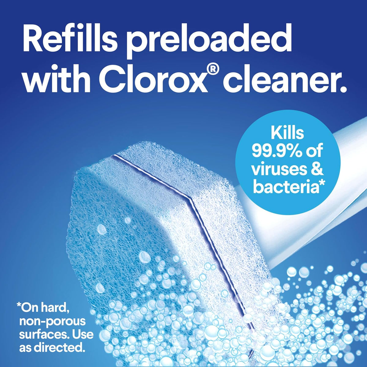 Clorox ToiletWand Disposable Toilet Cleaning Refill, Dorm Room Essentials, 20ct Original Scent
