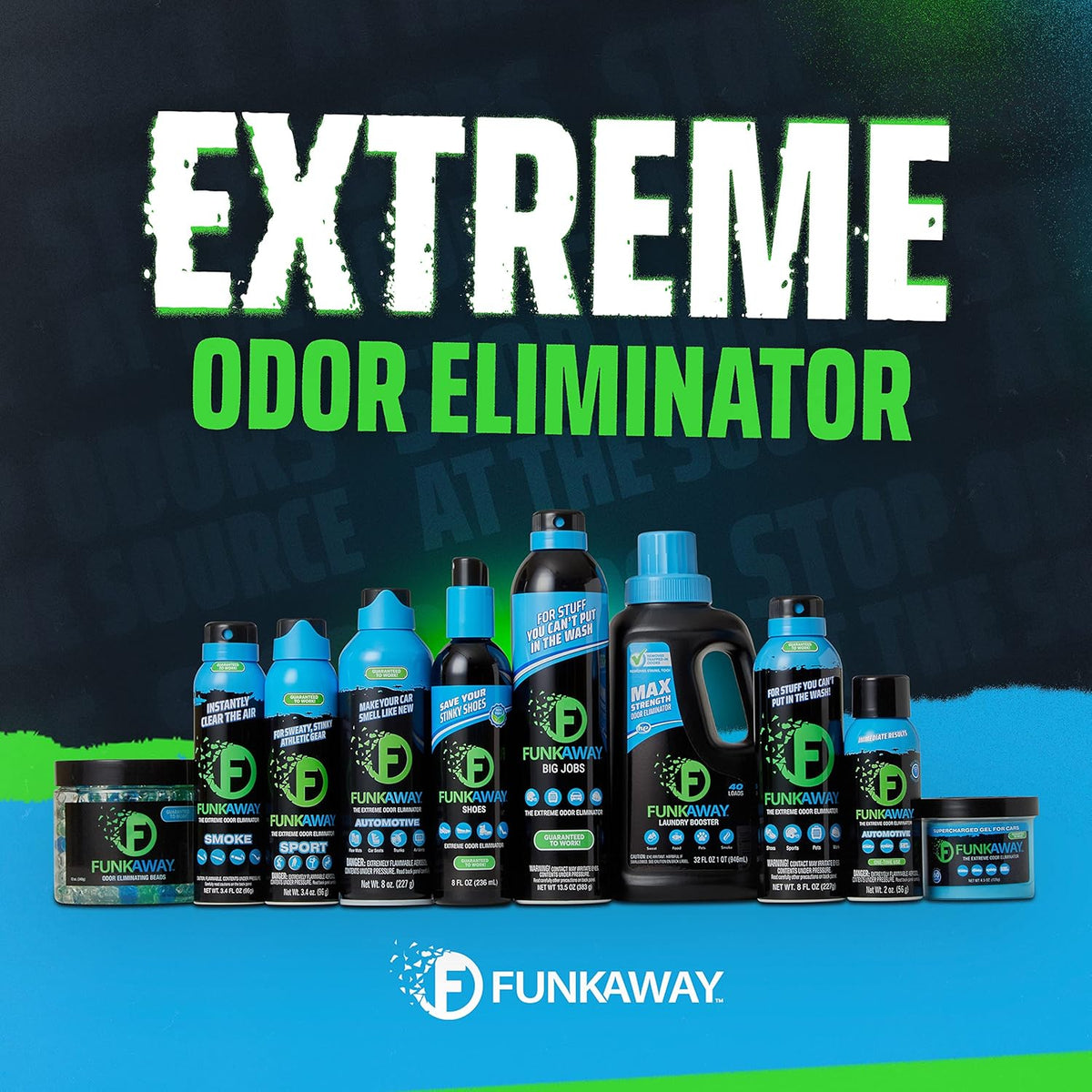 FunkAway Odor Eliminating Beads, 12 oz., Supercharged Odor Absorbing Beads for the House, Car or Gym, Eliminate Smoke, Pet and Bathroom Odors for Long-Lasting Results