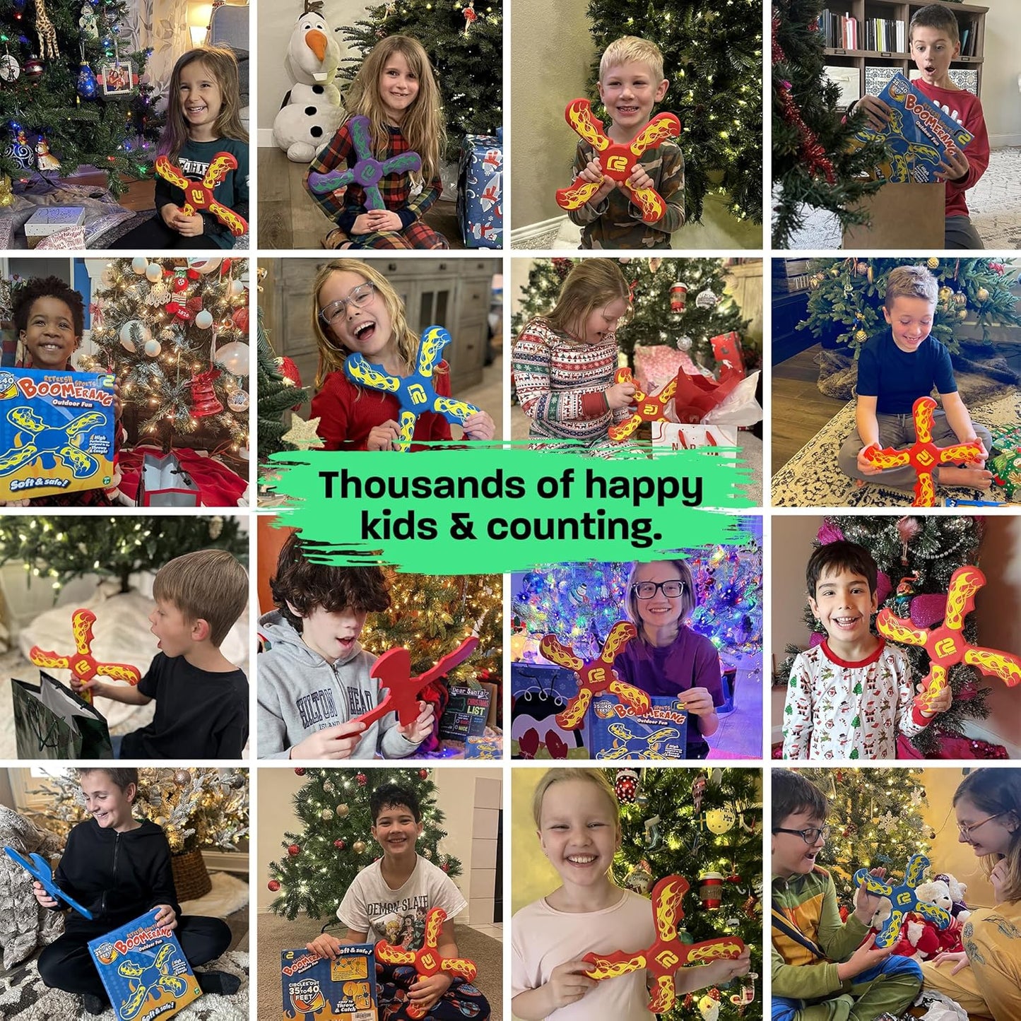 Fun Boomerang for Kids - Stocking Stuffers for Kids 8-12 - Soft & Easy to Use - Best Gifts for 6 7 8 9 10 Year Old Boys & Girls + 2025 Top Toys for Boys Age 8-12 - Fun Outdoor Toy for Boy Gift Ideas