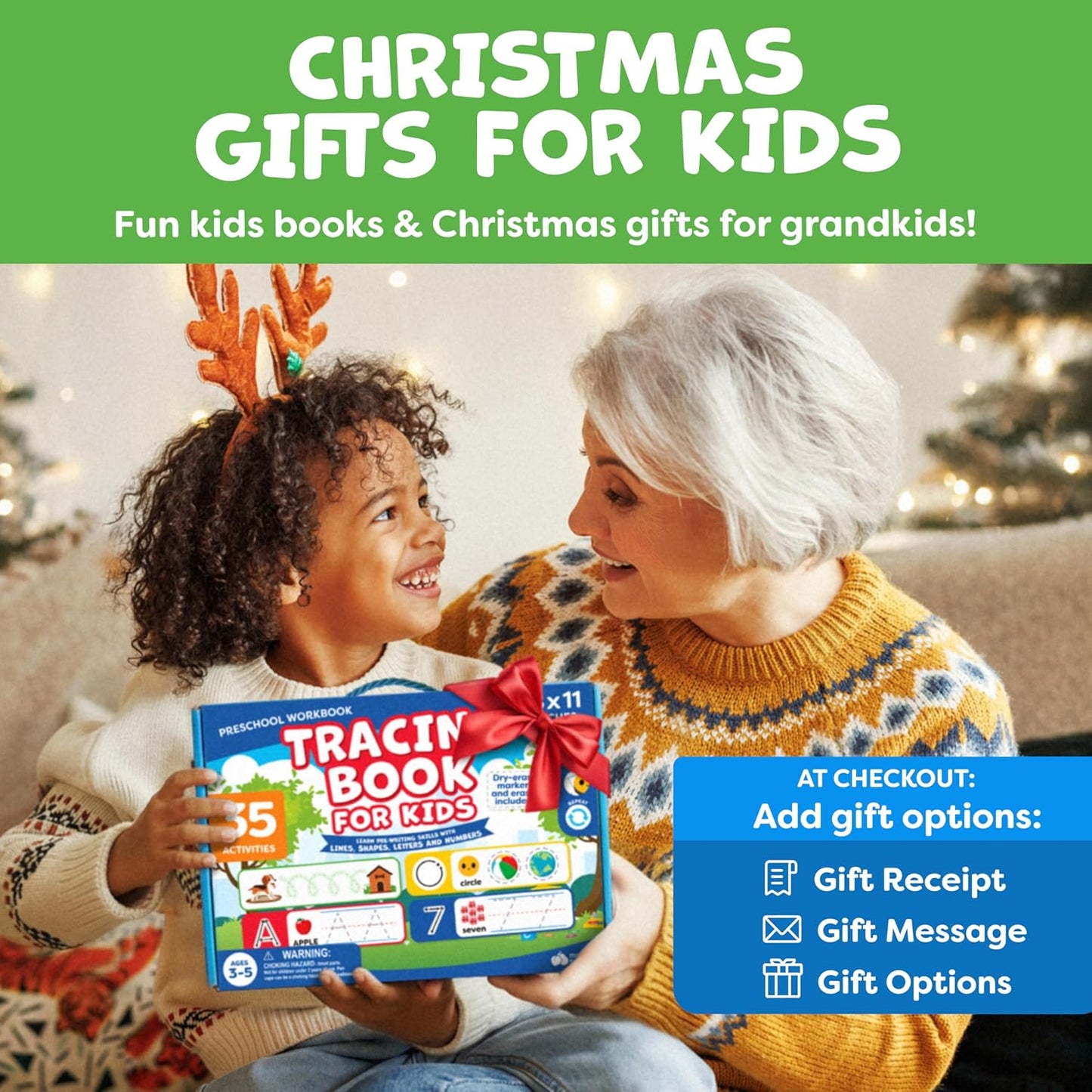 Preschool Learning Activities - Letter Tracing Books for Kids Ages 3-5 - Toddler Handwriting Practice - Learning Books for 4 Year Olds, Educational Learning Toys for 3 Year Old - Valentine Gifts Kids