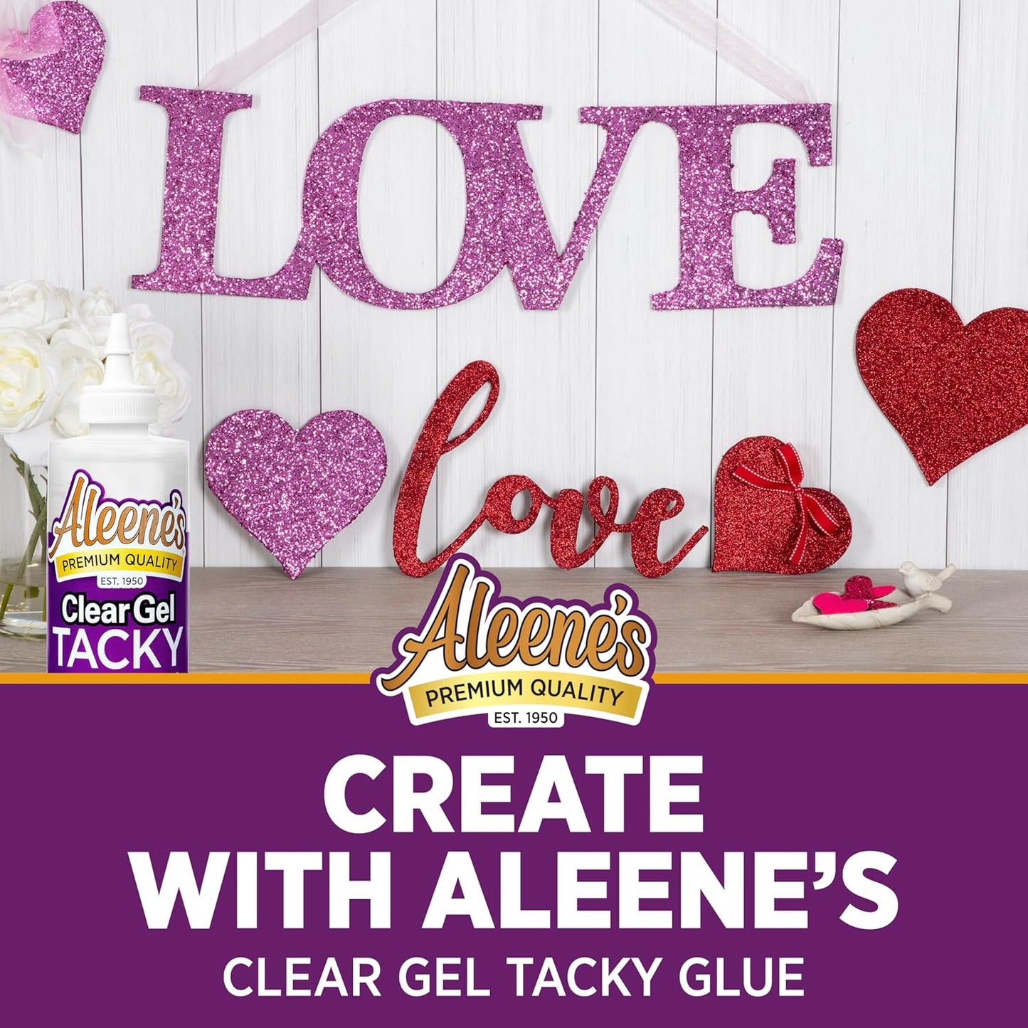 Aleene's Clear Gel Tacky Glue for Crafts, Nontoxic, Applies and Dries Clear, 8 fl oz
